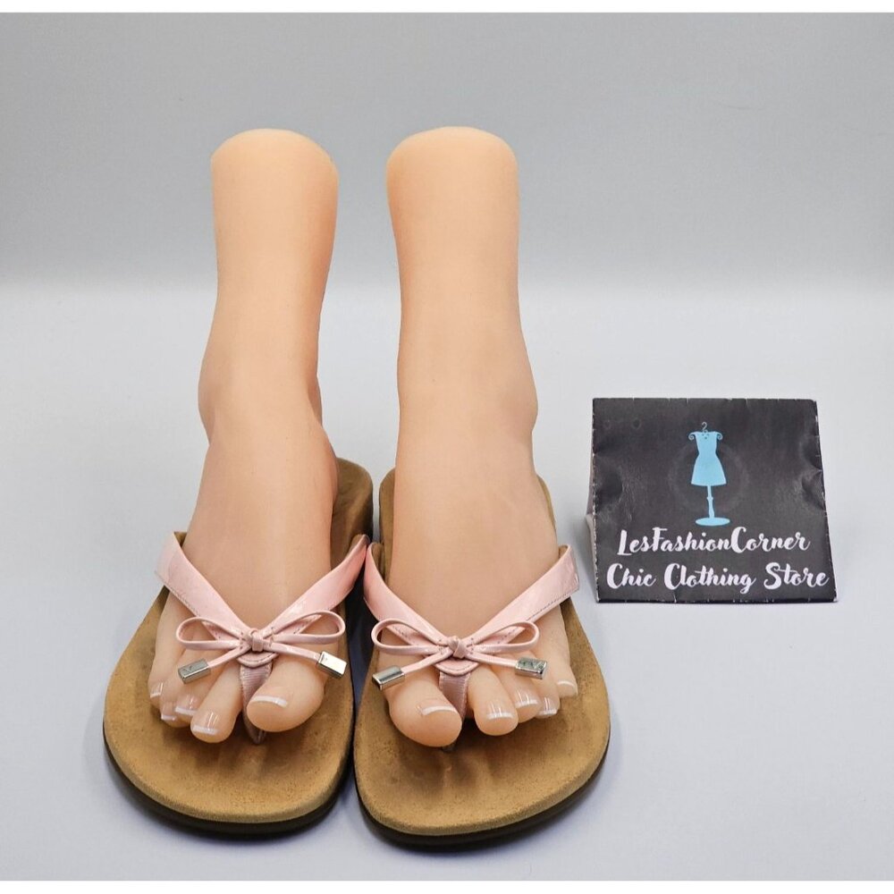 Vionic Women's Pink Bow Flip Flop Sandals Size 9 - Picture 10 of 16